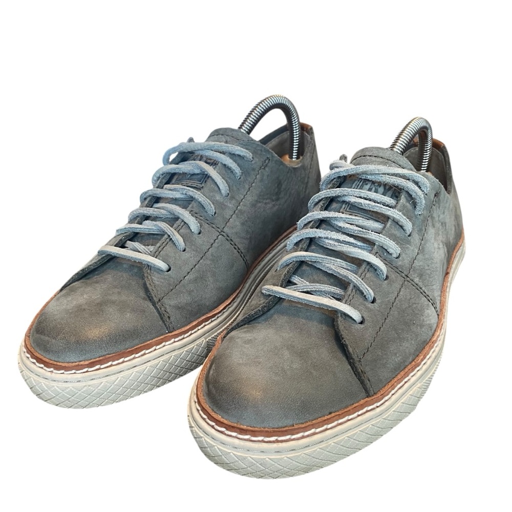 Frye Gates Walker Low Leather Sneaker Mens 7.5 Stone Gray Lace Up Lifestyle - Picture 5 of 10